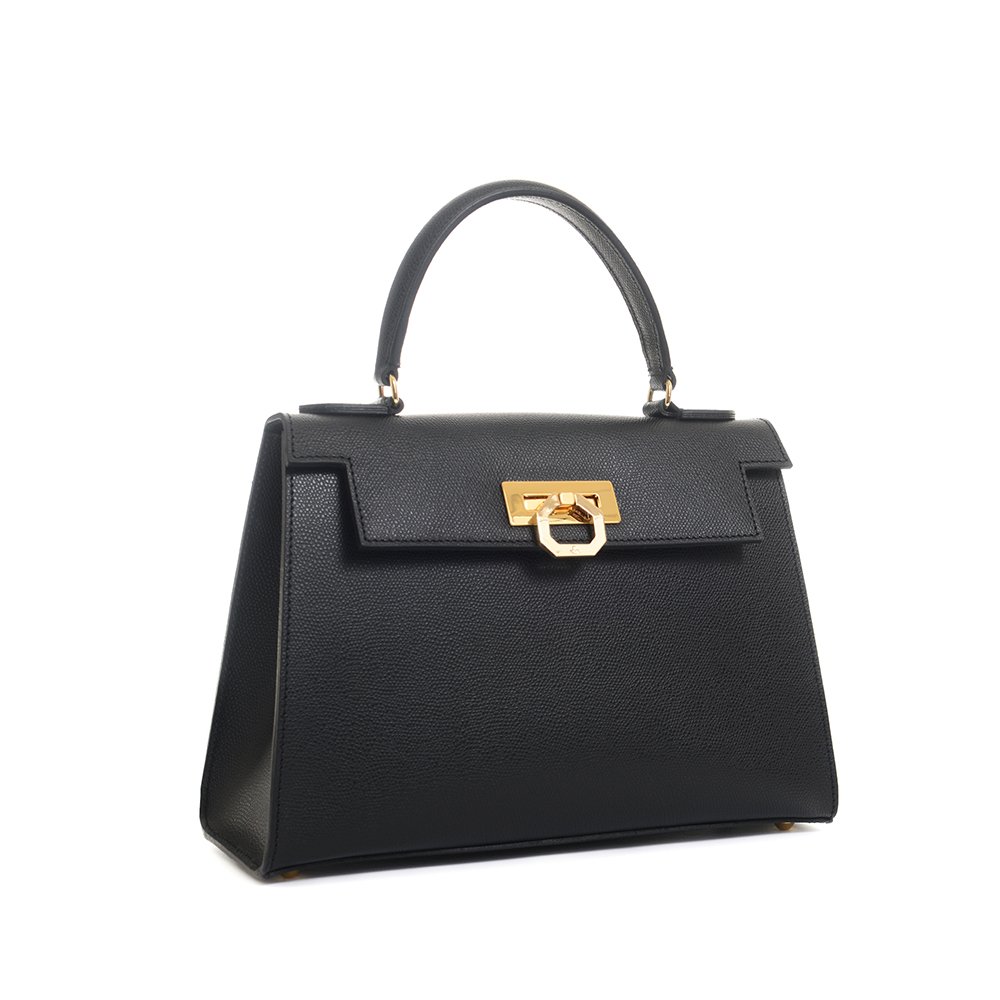6395DEBD-4F87-4D17-9637-E69BF6B83835 Carbotti Elena leather handbag - Black - Image 1